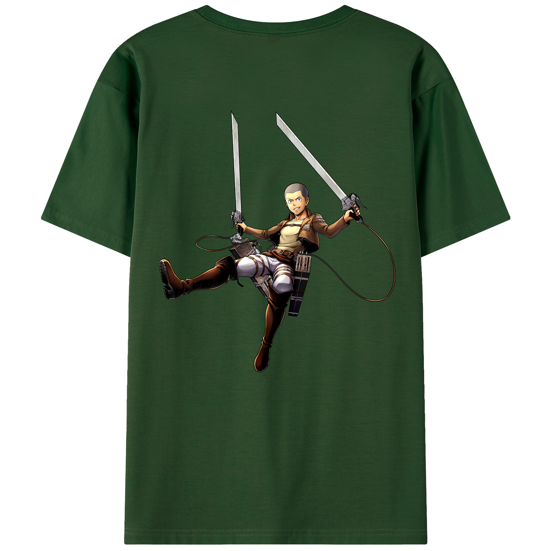 （画像用） 進撃の巨人 コニー·スプリンガー Attack on Titan Connie Springer 綿100％半袖Tシャツ（背面プリント）